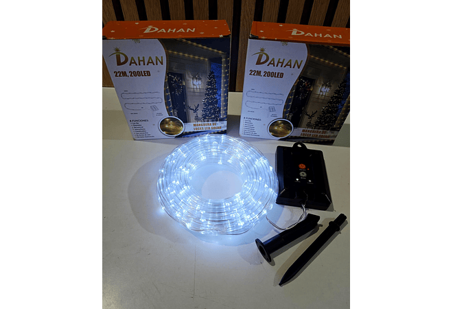 20 MTS MANGUERA DE LUCES LED SOLAR(COLOR,CALIDA, O BLANCA)☃️🌞