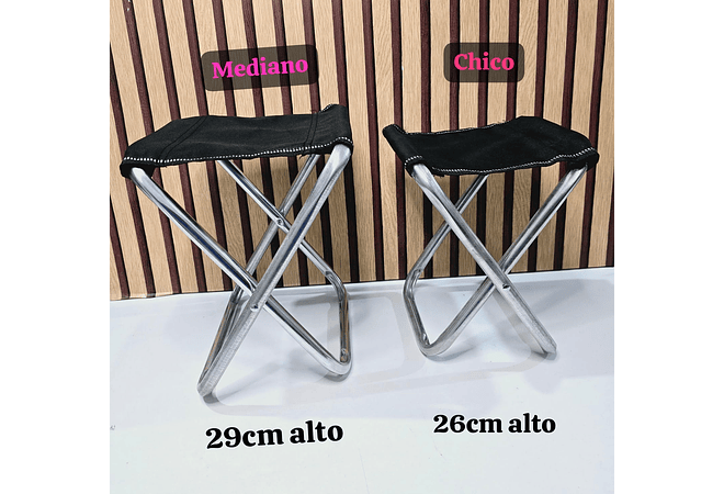 BANCO NEGRO PLEGABLE (MEDIANO) MOD# HWY-0403 🪑