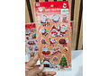 DOCENA DE 12 CARTONCITOS DE  CALCOMANIAS NAVIDEÑOS 3D 🥰☃️🎄