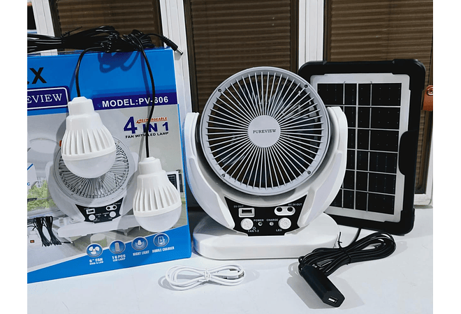 VENTILADOR SOLAR 4 EN 1 CAJITA AZUL MOD# TW77-40X4