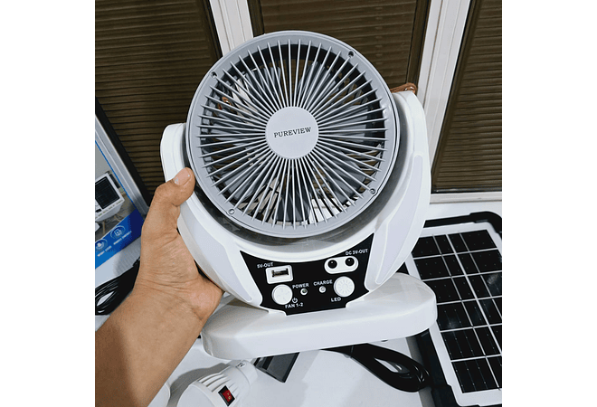 VENTILADOR SOLAR 4 EN 1 CAJITA AZUL MOD# TW77-40X4