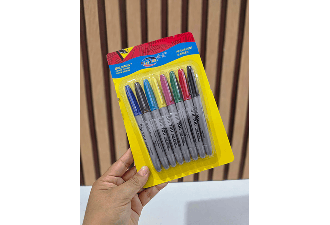 PAQ DE 8 PLUMONES DE ACEITE VARIOS COLORES MOD# PM8-IT72