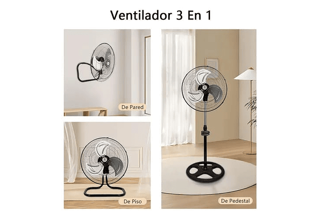 VENTILADOR DE 18" PULGADAS , 3 EN 1 MOD# XINMI