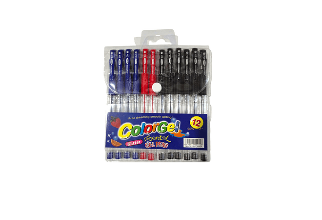 PAQ DE 12 LAPICEROS ROJO/NEGRO/AZUL MOD# 00812-2X3