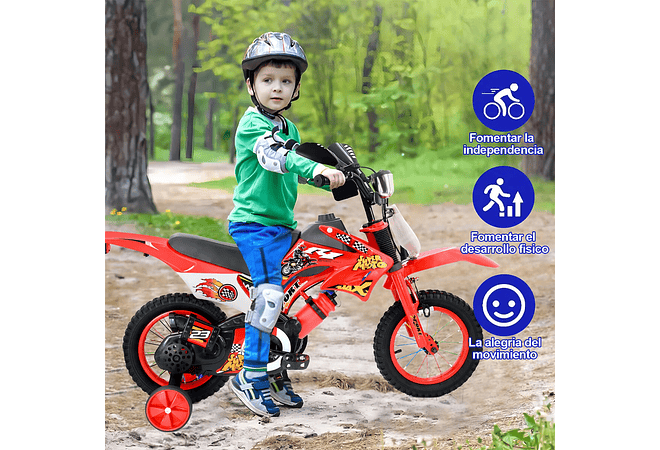 BICICLETA DISEÑO MOTO RODADA #12 MOD# 12157 🚲