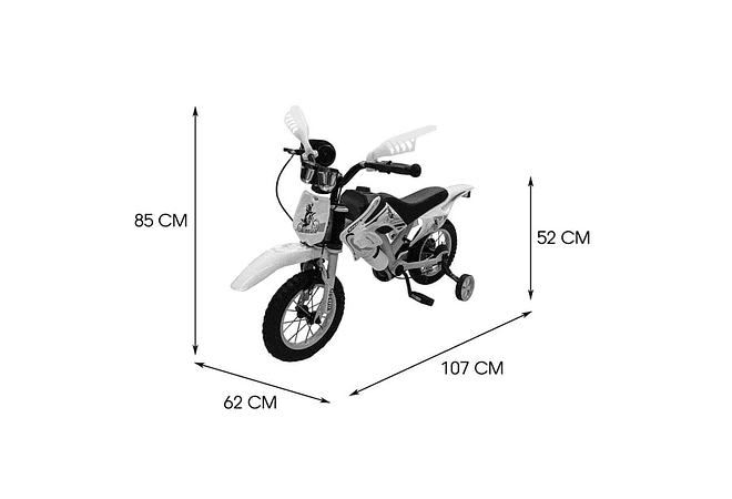 BICICLETA DISEÑO MOTO RODADA #12 MOD# 12157 🚲