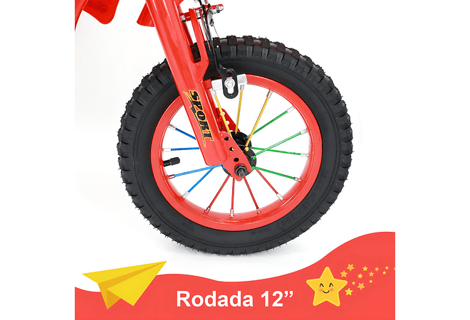 BICICLETA DISEÑO MOTO RODADA #12 MOD# 12157 🚲