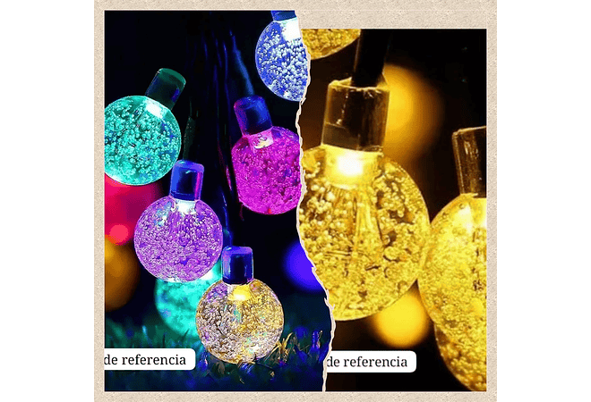 5 MTS SERIE NAVIDEÑAS DISEÑO ESFERITAS LUZ CALIDA O COLORES (CON 50 FOQUITOS)🌲