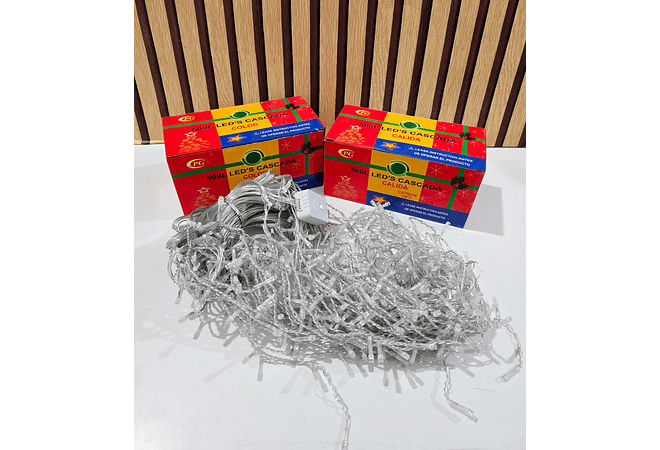 10 MTS CASCADA NAVIDEÑA DE COLORES O CÁLIDA (CON 500 FOQUITOS) ☃️🎄