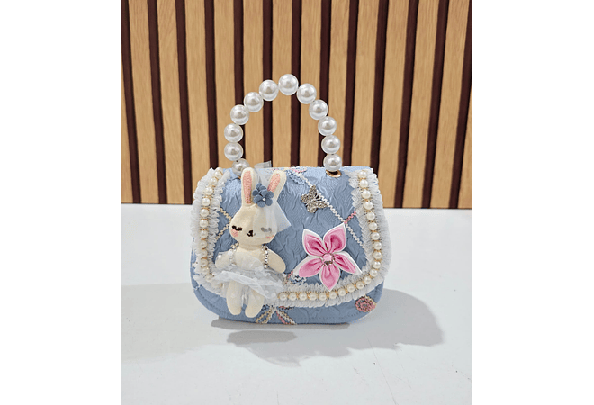 MINI BOLSITA PARA NIÑAS /PERLAS CONEJITO  🐇