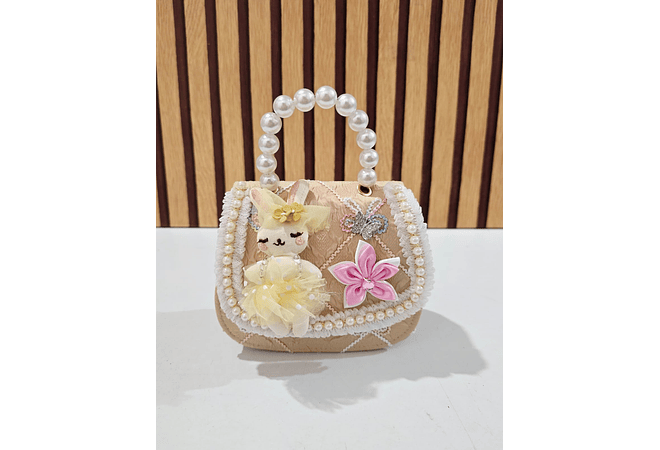 MINI BOLSITA PARA NIÑAS /PERLAS CONEJITO  🐇