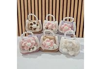 MINI BOLSITA PARA NIÑAS / PERLAS FLORECITAS