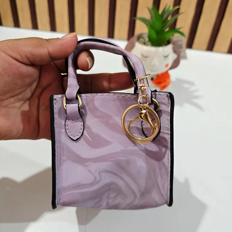 MINI MONEDERO/BOLSITA COLORES LISOS CON LLAVERITO(AL AZAR) 4