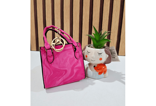 MINI MONEDERO/BOLSITA COLORES LISOS CON LLAVERITO(AL AZAR)