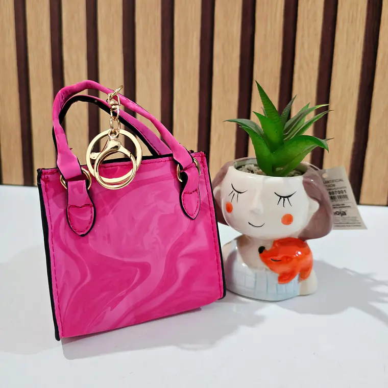 MINI MONEDERO/BOLSITA COLORES LISOS CON LLAVERITO(AL AZAR) 5
