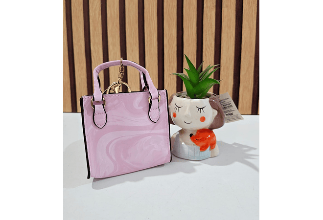 MINI MONEDERO/BOLSITA COLORES LISOS CON LLAVERITO(AL AZAR)