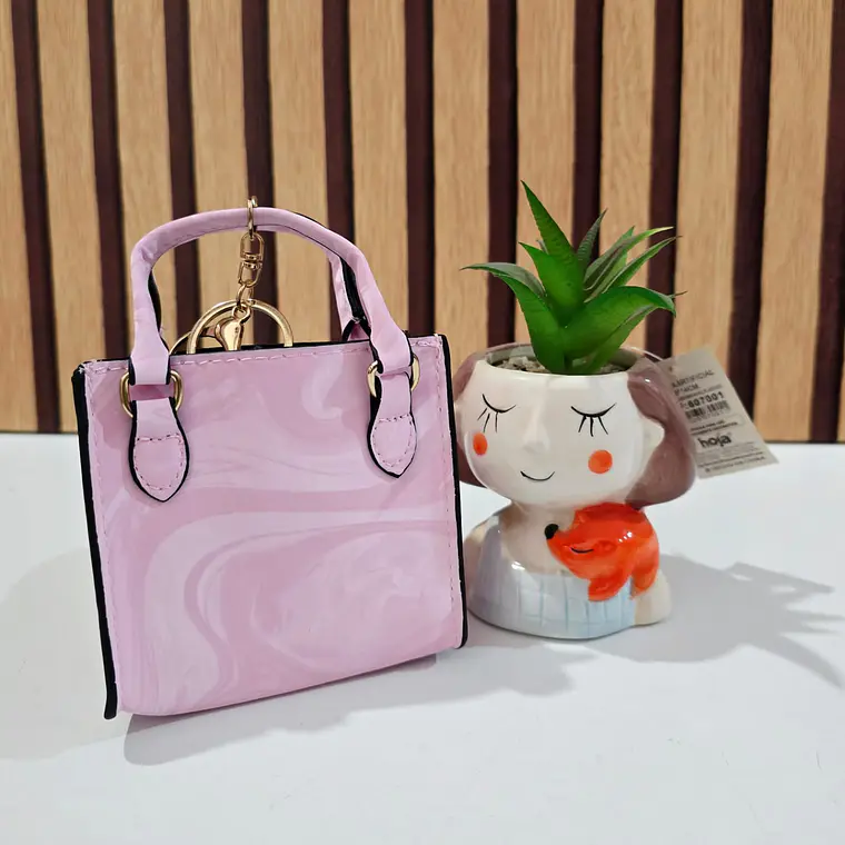 MINI MONEDERO/BOLSITA COLORES LISOS CON LLAVERITO(AL AZAR) 7
