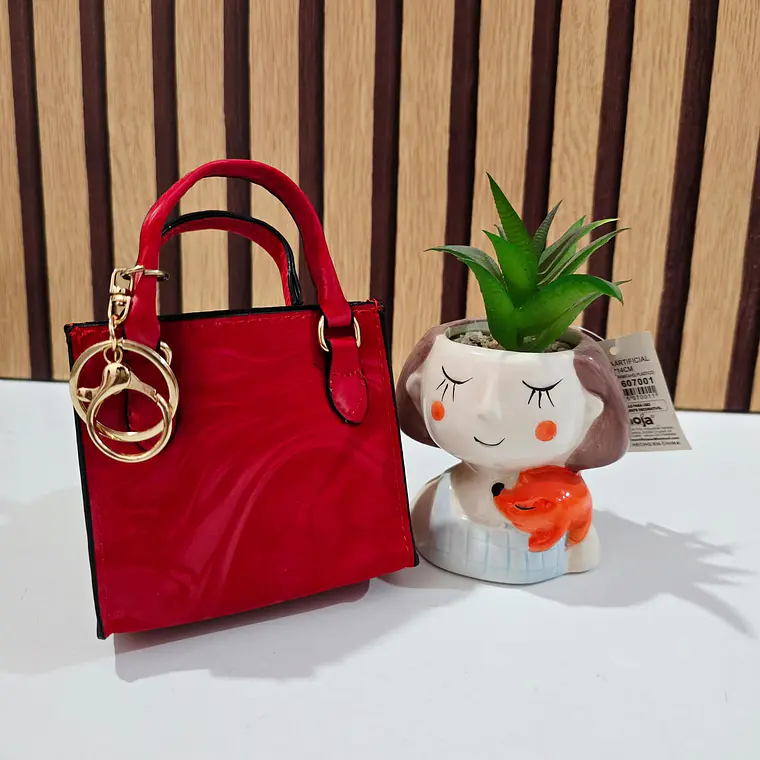 MINI MONEDERO/BOLSITA COLORES LISOS CON LLAVERITO(AL AZAR) 8