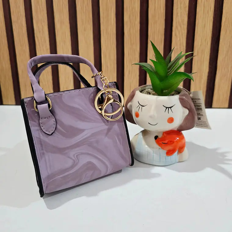 MINI MONEDERO/BOLSITA COLORES LISOS CON LLAVERITO(AL AZAR) 10