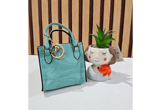 MINI MONEDERO/BOLSITA COLORES LISOS CON LLAVERITO(AL AZAR)