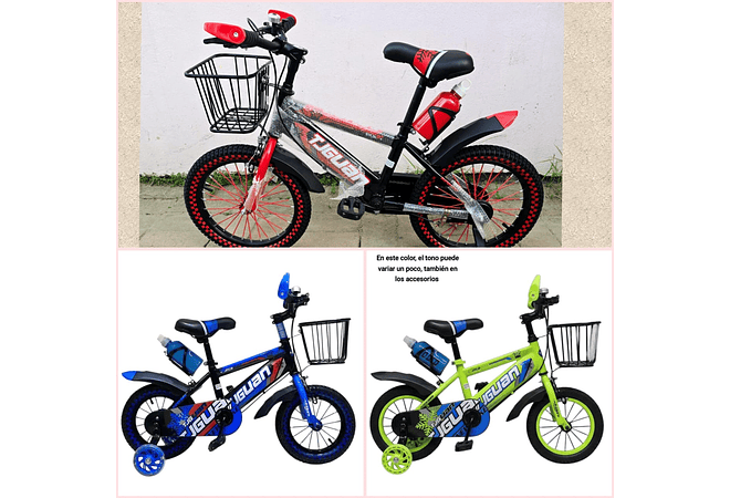 BICICLETA PARA NIÑO RODADA 16 (CON CANASTA Y PORTA VASO)MOD# P-12150 🚲