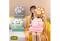 ALMOHADA CON FRAZADA DISEÑO GARRITA /ANIMALITOS MOD# 013🐾 