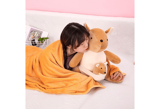 PELUCHE  DISEÑO CANGURO CON FRAZADA MOD# 012🦘