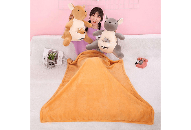 PELUCHE  DISEÑO CANGURO CON FRAZADA MOD# 012🦘