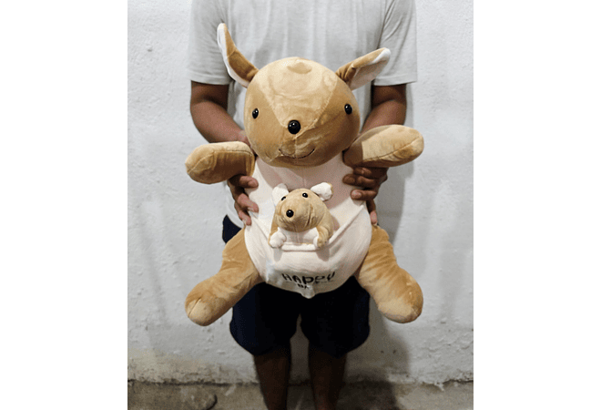 PELUCHE  DISEÑO CANGURO CON FRAZADA MOD# 012🦘