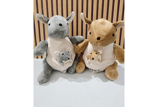 PELUCHE  DISEÑO CANGURO CON FRAZADA MOD# 012🦘