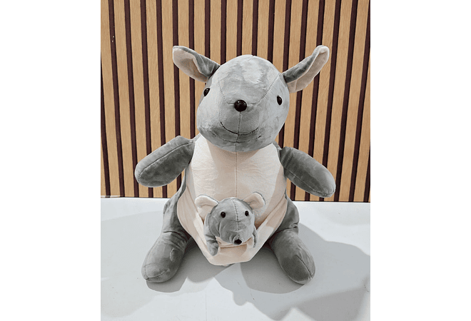 PELUCHE  DISEÑO CANGURO CON FRAZADA MOD# 012🦘