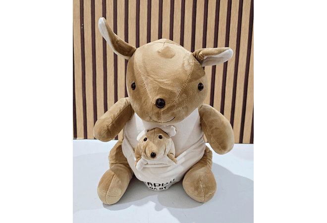 PELUCHE  DISEÑO CANGURO CON FRAZADA MOD# 012🦘