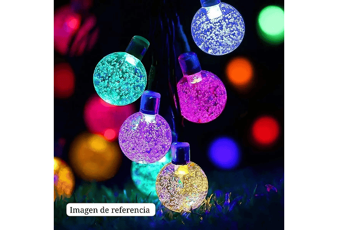 5 MTS SERIE NAVIDEÑAS DISEÑO ESFERITAS LUZ CALIDA O COLORES (CON 50 FOQUITOS)🌲