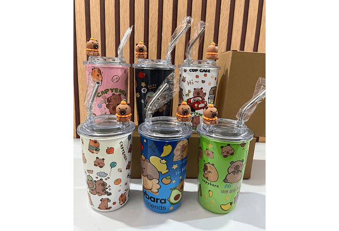 VASO TÉRMICO DISEÑO CAPIBARA 425ML MOD# 25-termo-051