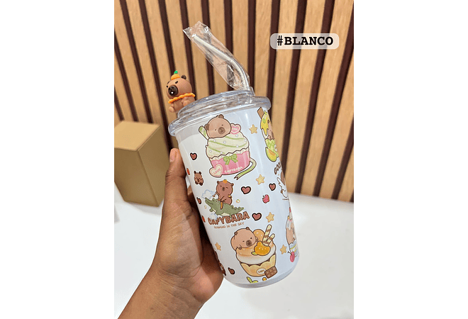 VASO TÉRMICO DISEÑO CAPIBARA 425ML MOD# 25-termo-051