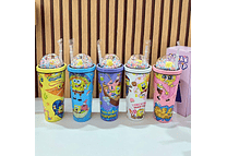 VASO TÉRMICO DISEÑO BOB ESPONJA (700ML) CON LUZ LED MOD# 25-termo-127