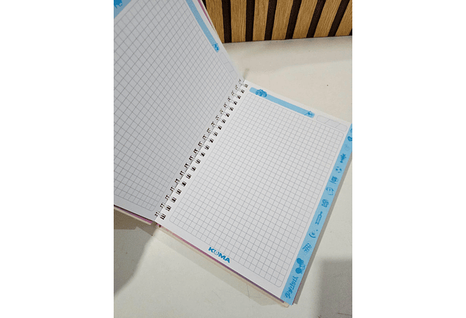 (CUADROS) LIBRETA VARIOS DISEÑOS CON 200 HOJAS MOD# C200-6-6