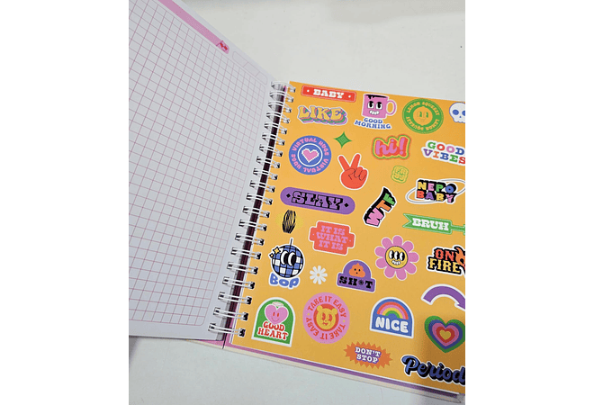 (CUADROS) LIBRETA VARIOS DISEÑOS CON 200 HOJAS MOD# C200-6-6