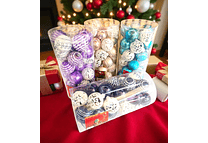 BOTE CON 30 ESFERAS NAVIDEÑAS MOD# TS-60LXD-30BL Y TS-60LXD-30BAMM