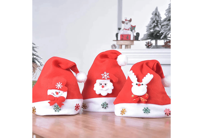 GORRO NAVIDEÑO CON LUZ LED PARA ADULTO MOD# SD-71816