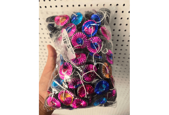 PAQ. DE 100 ESPIRALES/ADORNO NAVIDEÑO