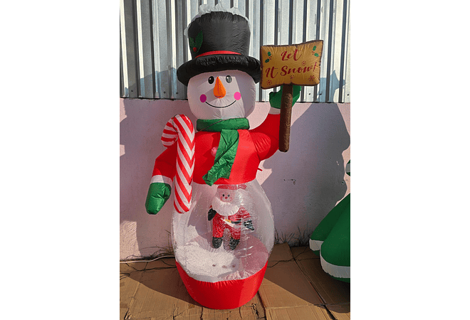 2.20 MTS INFLABLE MUÑECO DE NIEVE DECORADO MOD# SD107-39IK