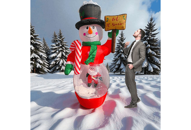 2.20 MTS INFLABLE MUÑECO DE NIEVE DECORADO MOD# SD107-39IK