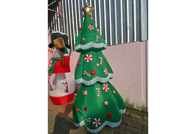 2.40 MTS INFLABLE PINO NAVIDEÑO CON LUZ LED MOD# 391M