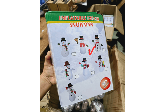1.20 MTS INFLABLE MUÑECO DE NIEVE  MOD# SD134-39IW ☃️