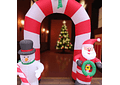 2.45 MTS ARCO NAVIDEÑO BLANCO-ROJO/ SANTA Y MUÑECO DE NIEVE  MOD# 391R☃️