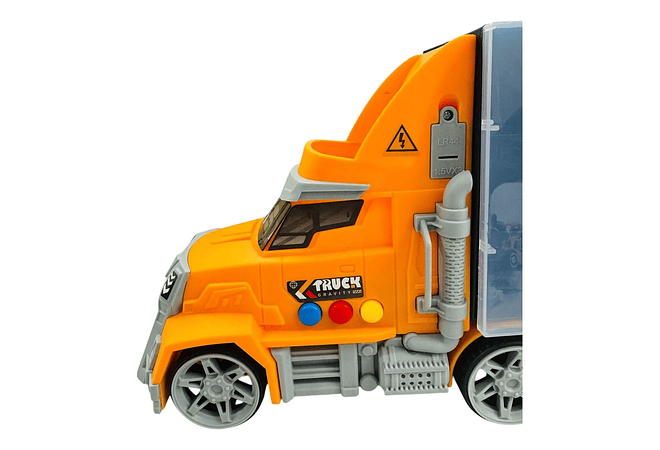 JUGUETE TRAILER CON CARRITOS DE CONSTRUCCIÓN (CON MÚSICA)MOD# TN-12708B🚛