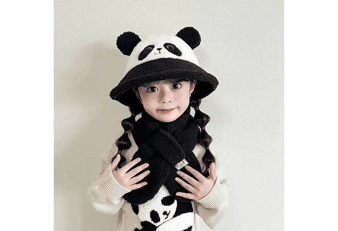 SOMBRERITO CON BUFANDA PARA NIÑOS 3D ANIMALITOS MOD# 711