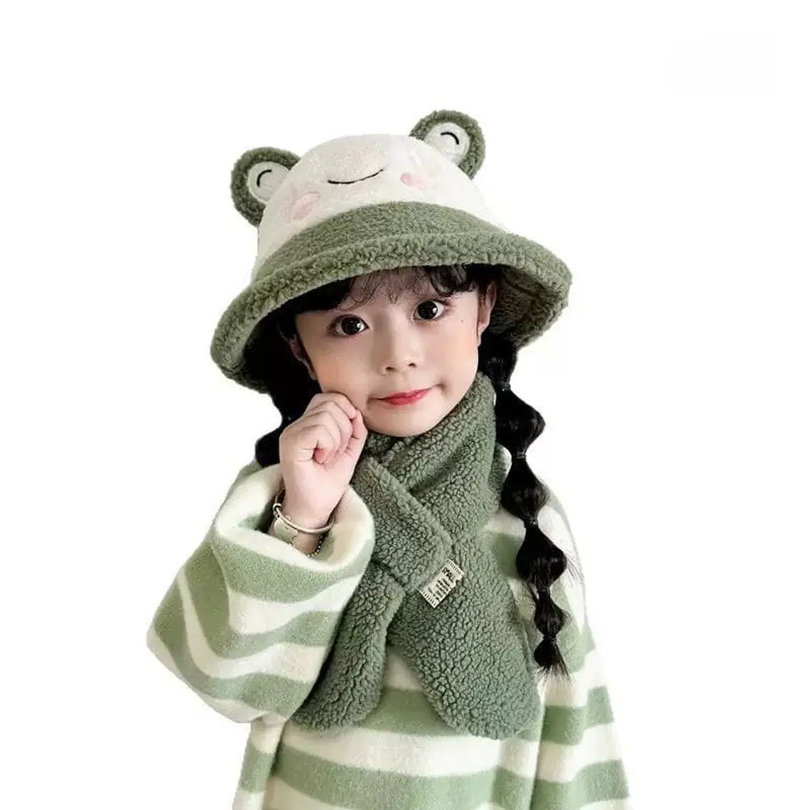 SOMBRERITO CON BUFANDA PARA NIÑOS 3D ANIMALITOS MOD# 711 7