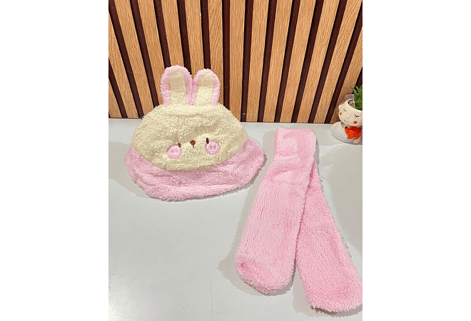 SOMBRERITO CON BUFANDA PARA NIÑOS 3D ANIMALITOS MOD# 711